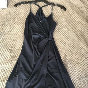 BCBG Dark Navy Mini Dress with Knot. NEW!